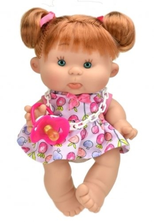 картинка испанские Пупс-мини Pepotes (Тыковка) с волосами, 26 см (вид 2), арт. 954 интернет-магазин TuKiTu.ru